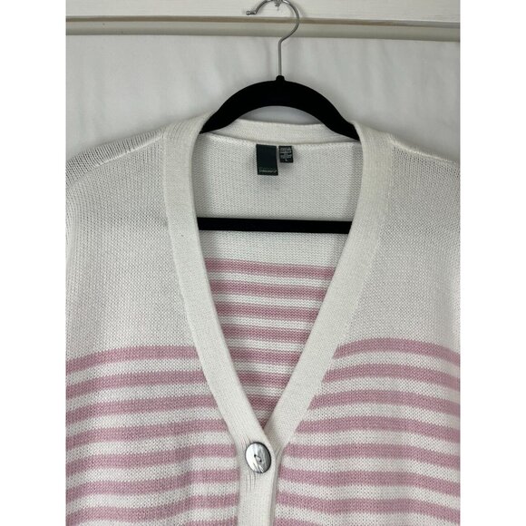 Shannon Passero Oversized Cardigan Womens Size L 80s Girlhoodcore Stripes - Picture 6 of 16